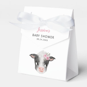 Baby Cow Girl Baby Shower Favor Boxes