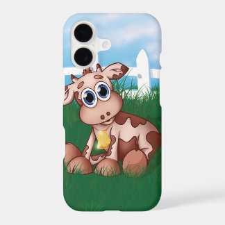 Baby cow on a meadow iPhone 17 case