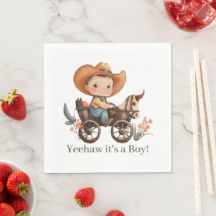 Baby Cowboy Baby Shower  Napkins