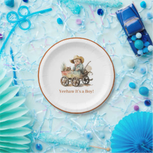 Baby Cowboy Baby Shower  Paper Plates