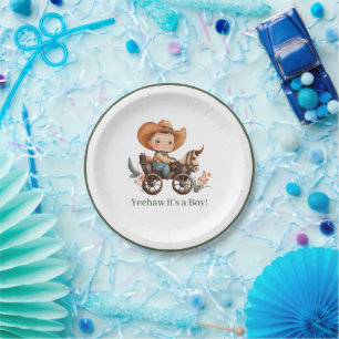 Baby Cowboy Baby Shower  Paper Plates