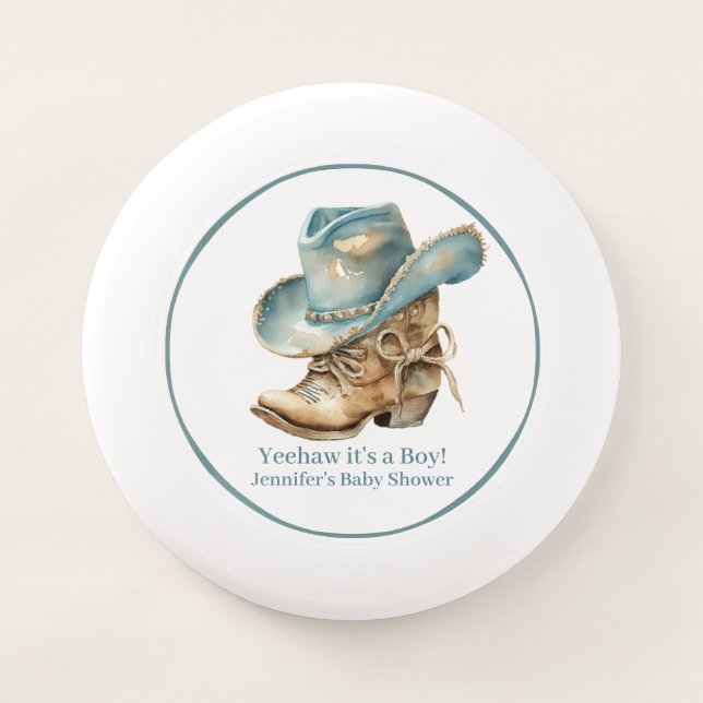 Baby Cowboy Baby Shower  Wham-O Frisbee (Front)