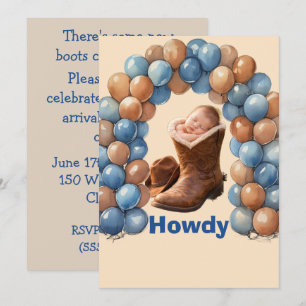 Baby Cowboy Digital Download Shower Invitation