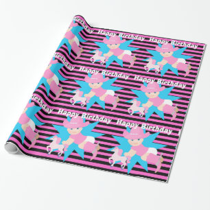 Baby Cowgirl Happy Birthday Wrapping Paper