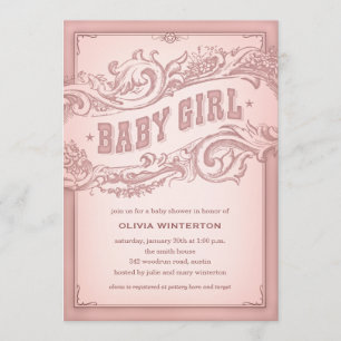 Baby Cowgirl Shower Invitations