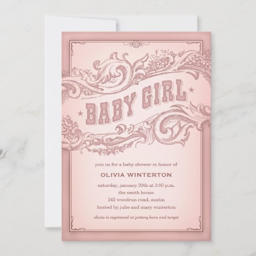 Baby Cowgirl Shower Invitations