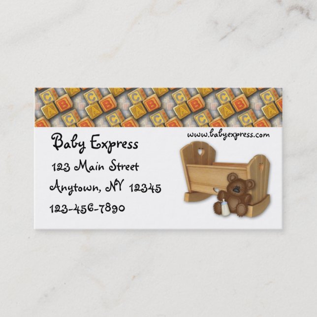 Baby Cradle Business Card (Front)