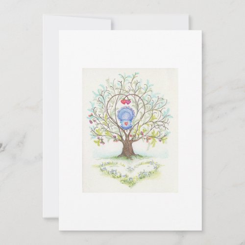 Baby Cradle in A Tree of Hearts and Love