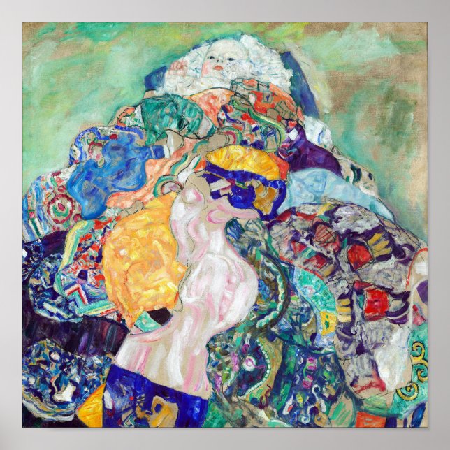 Baby Cradle painting by Gustav Klimt  Poster (Front)