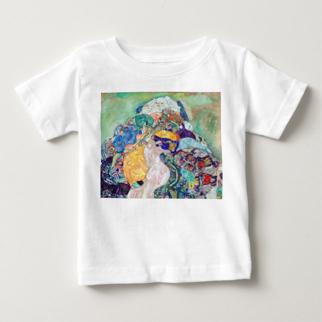 Baby Cradle painting by Gustav Klimt  T-Shirt (Front)
