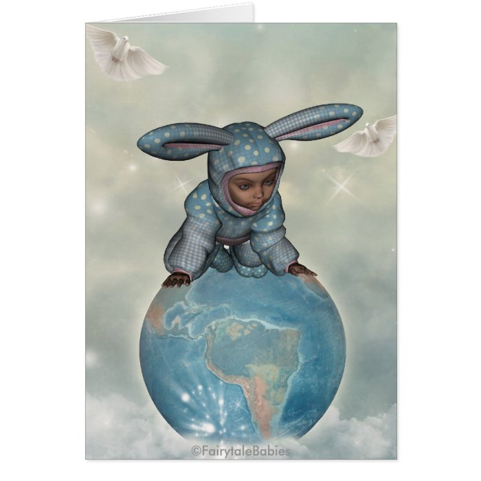 Baby crawl bunnies save the earth 1 card