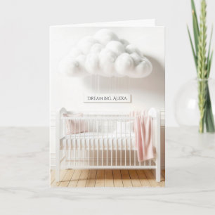 Baby Crib for Newborn Congratulations Card