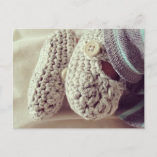 Baby Crochet Booties Postcard