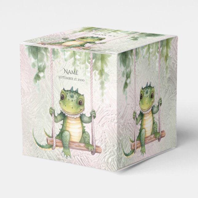 Baby Crocodile Favor Box (Front Side)