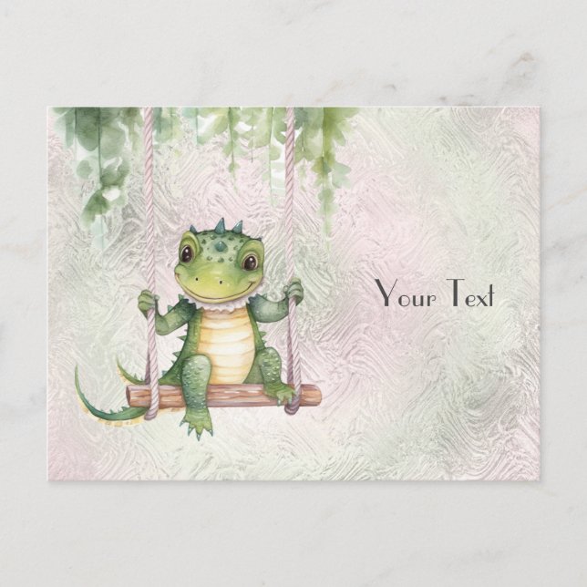 Baby Crocodile Postcard (Front)