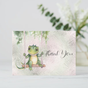 Baby Crocodile Thank You Card