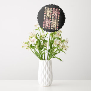 Baby Cupid Coquette bow Retro Valentines Day Balloon