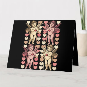 Baby Cupid Coquette bow Retro Valentines Day Card