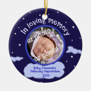 Baby Custom Photo Personalized Memorial for Babies Ceramic Ornament