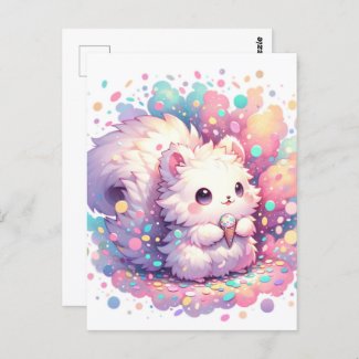 Baby, cute animal squirrel, Postcrossing