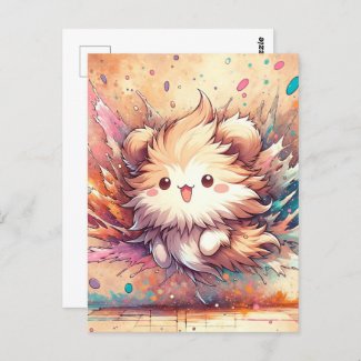 Baby, cute animal squirrel, Postcrossing
