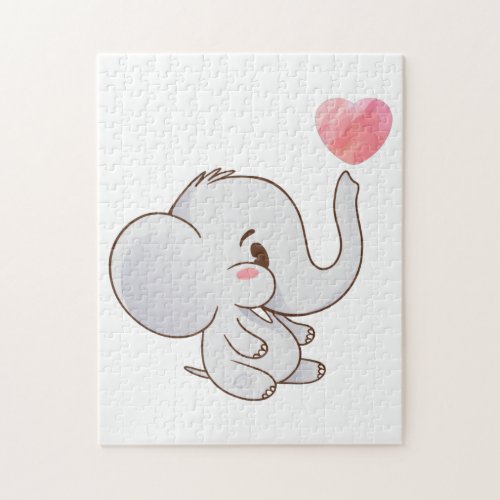 Baby Cute Elephant Jigsaw Puzzle