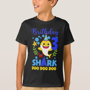Baby Cute Shark 2019 3rd Birthday Boy Girl 3 Year  T-Shirt