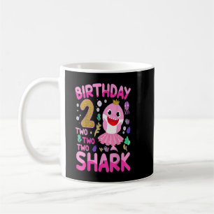 Baby Cute Shark 2nd Birthday Boy Girl 2 Year Old G Coffee Mug