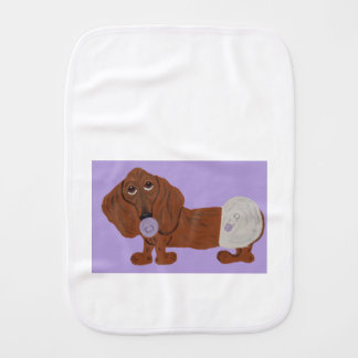 Baby Dachshund Burp Cloth