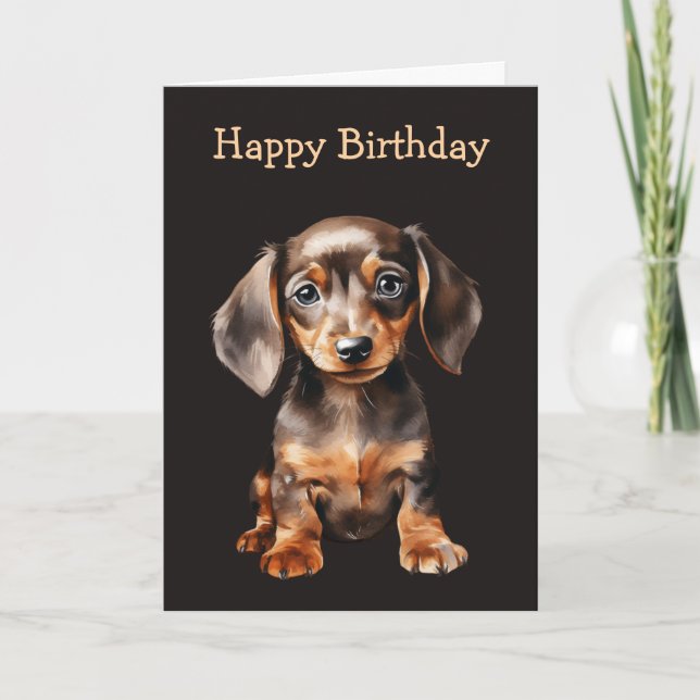 Baby Dachshund Card (Front)