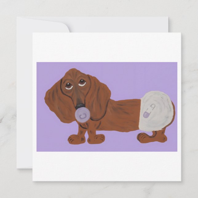 Baby Dachshund Card (Front)