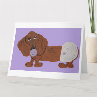 Baby Dachshund Card