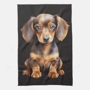 Baby Dachshund Kitchen Towel