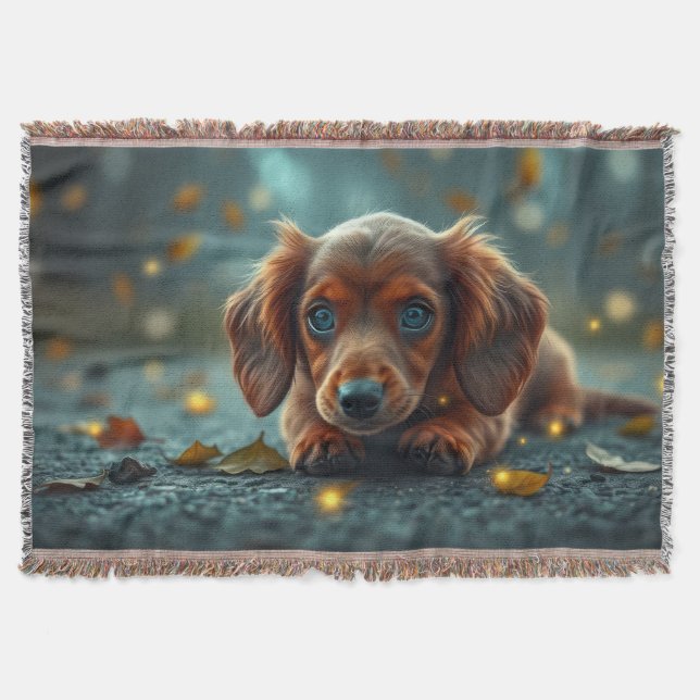 baby dachshund throw blanket (Front)