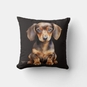 Baby Dachshund Throw Pillow