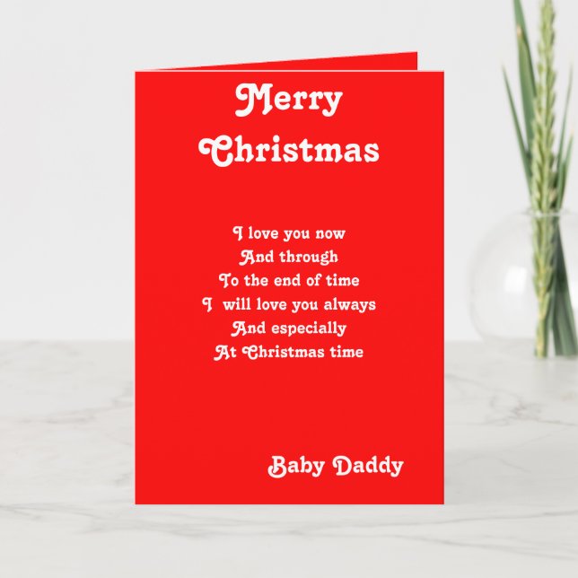 Baby daddy Christmas greeting cards (Front)