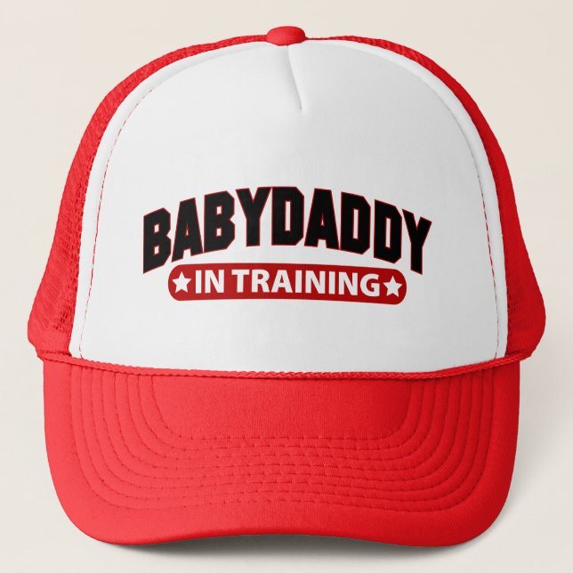 Baby Daddy In Training Trucker Hat (Front)