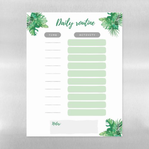 Baby Daily Routine Dry Erase Magnetic Board Jungle