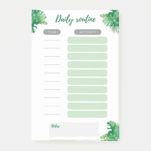 Baby Daily Routine Jungle Post_it Notes