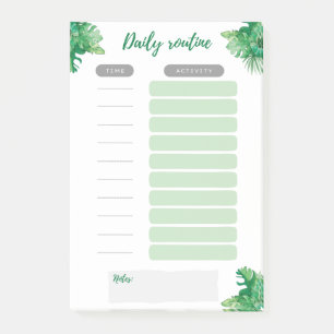 Baby Daily Routine Post-it Jungle Notes