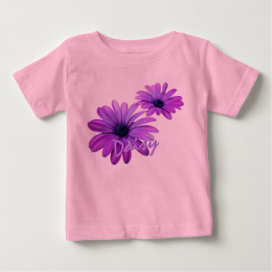 Baby Daisy T-shirt Personalized Purple Baby Shirt