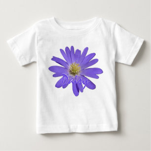Baby Daisy T-shirt Personalized Purple Baby Shirt