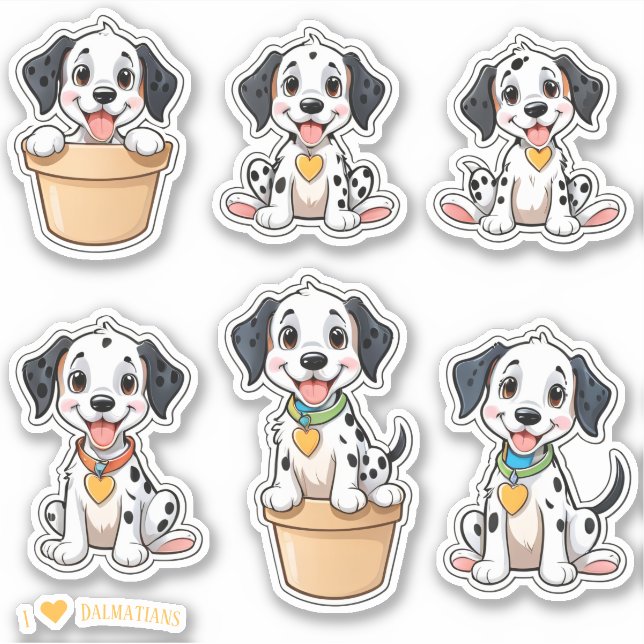 Baby Dalmatians Scrapbook Stationery Stickers (Front)