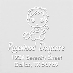 Baby Daycare Childcare Address Embosser