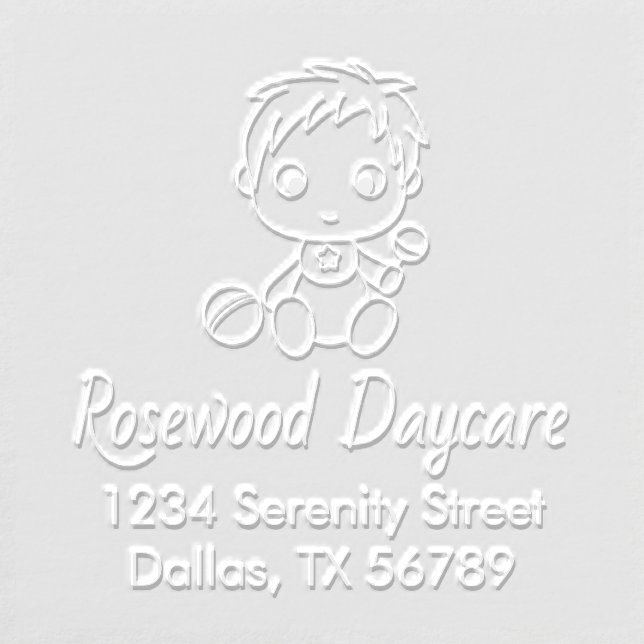 Baby Daycare Childcare Address Embosser (Design)