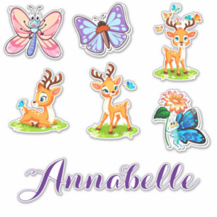 Baby dear (deer) personalized set sticker