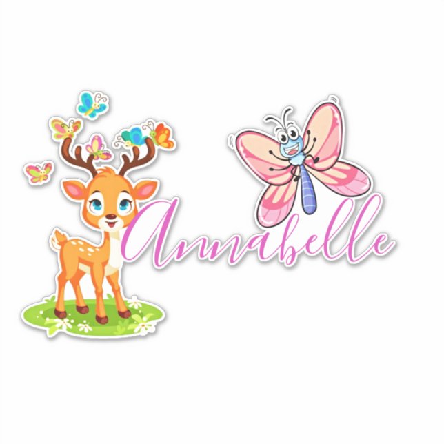 Baby dear (deer) sticker (Front)