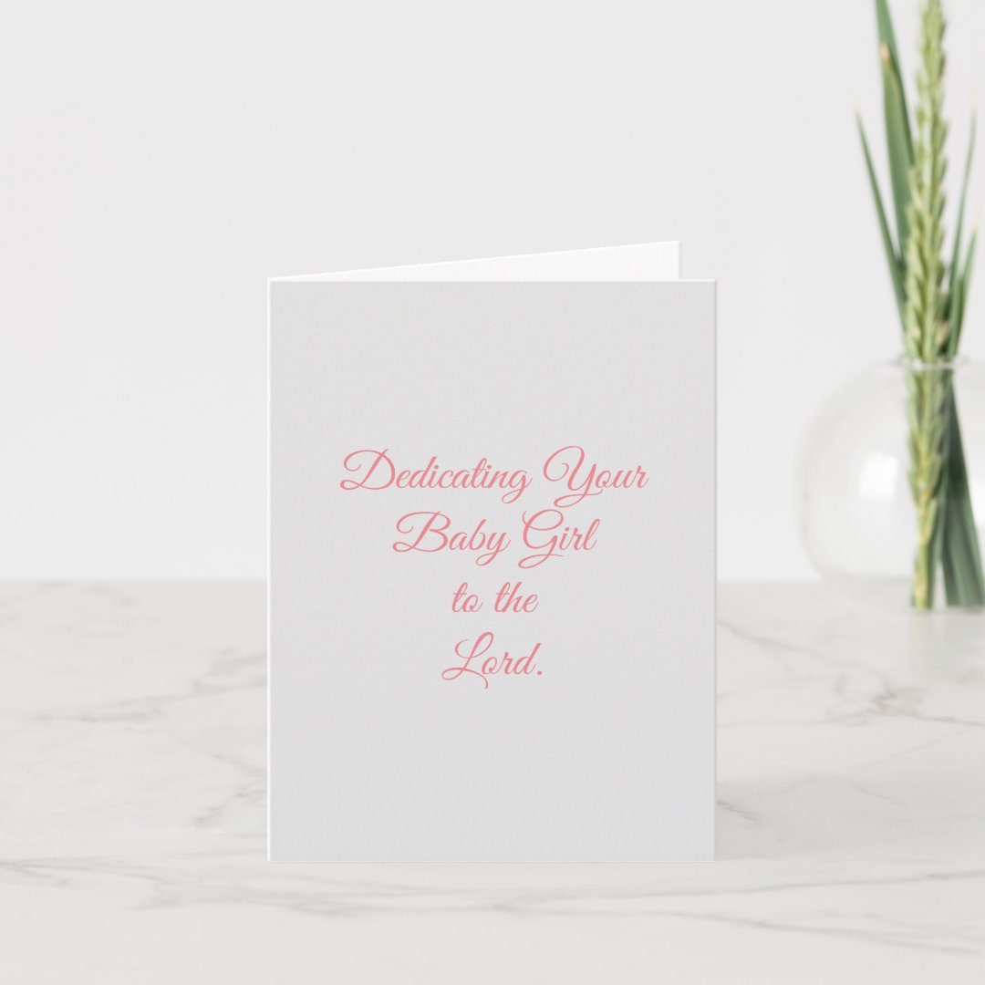 Baby dedication card Zazzle