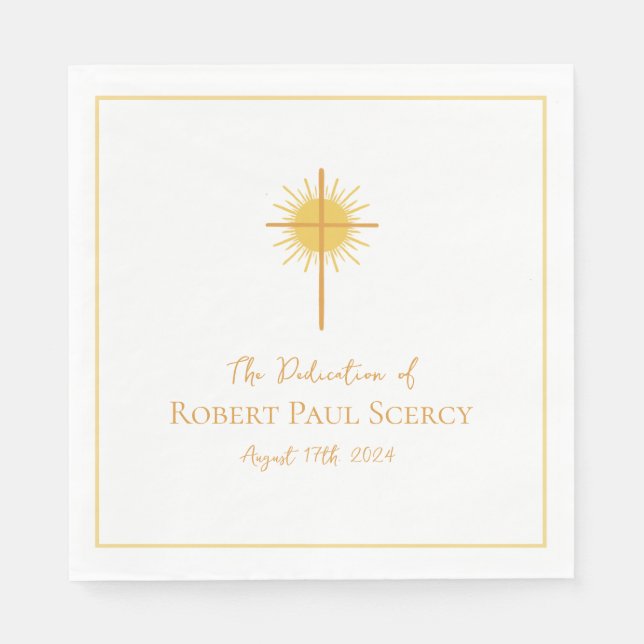 Baby Dedication/Christening Paper Napkin (Front)