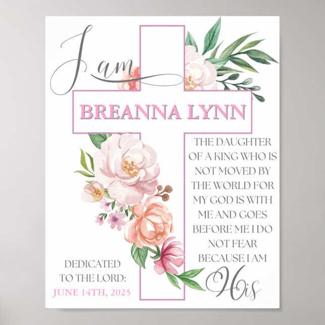 Baby Dedication Poster- Baby Girl Poster (Front)